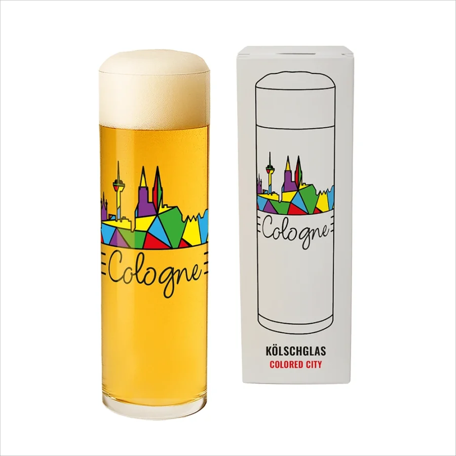 Kölschglas Coloured City