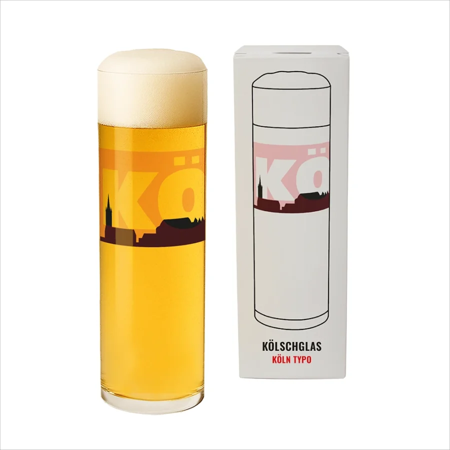 Kölschglas Köln Typo