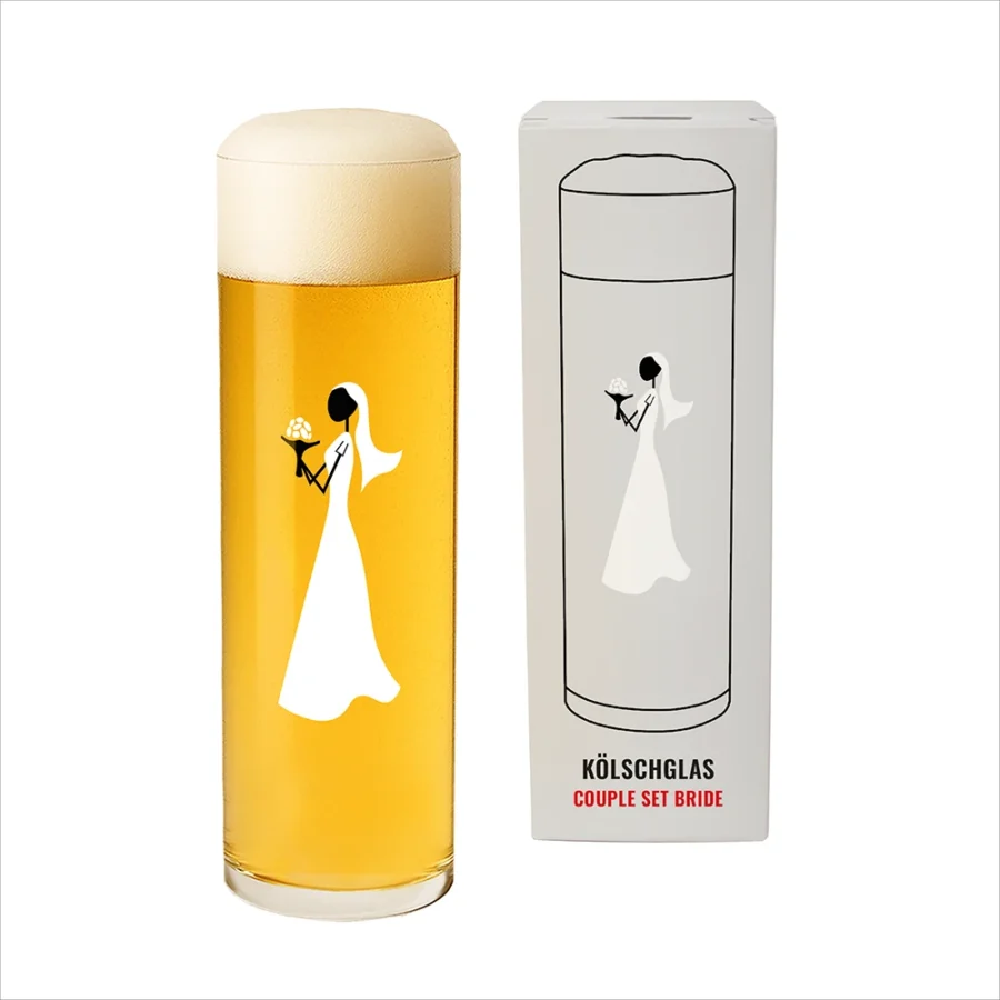 Kölschglas – Couple Set Bride