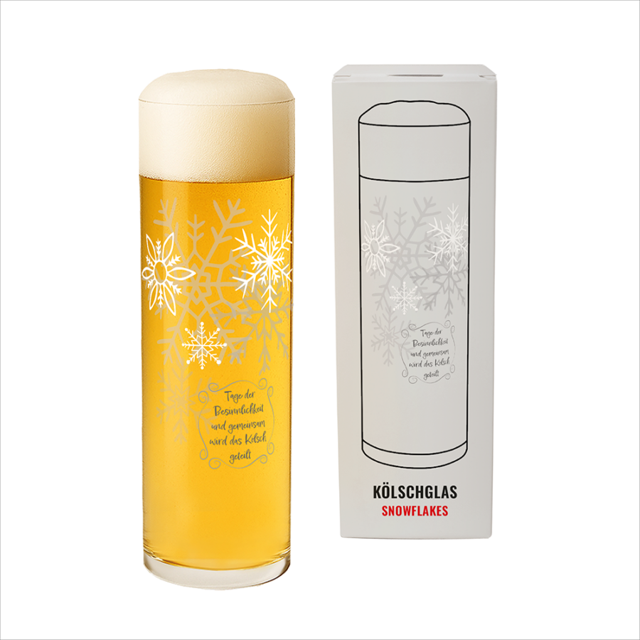 Kölschglas - Snowflakes